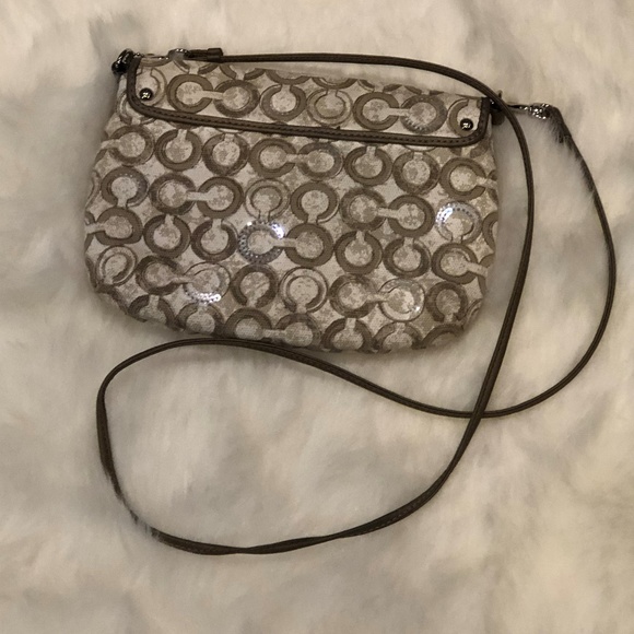 Coach Crossbody Purse, Cream & tan - Picture 3 of 8